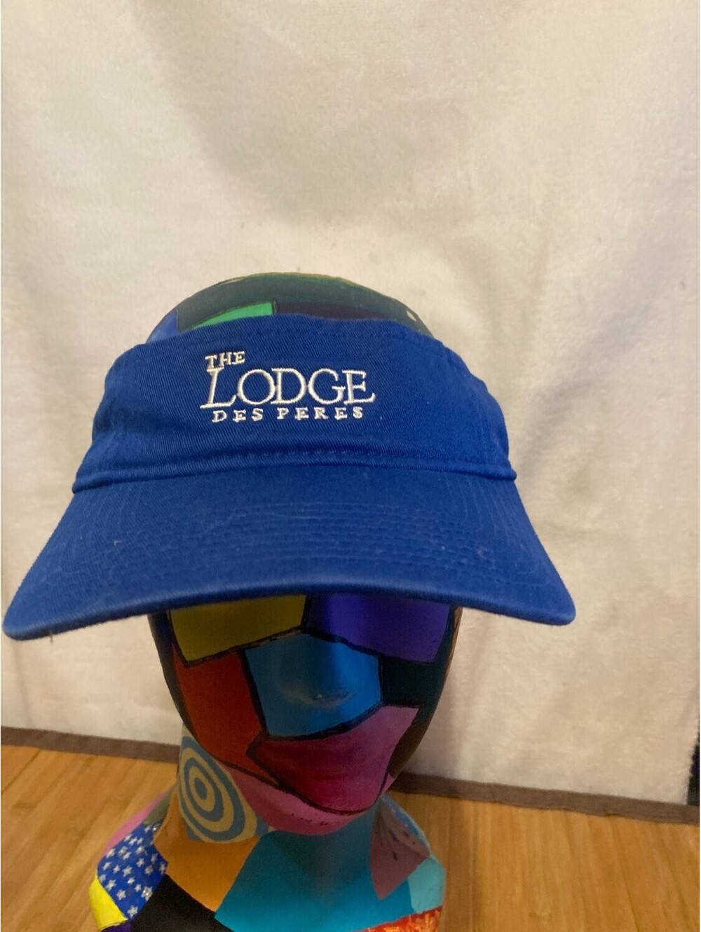 Port Authority The Lodge Des Peres Embroidered Blue Cotton Baseball Cap Hat
